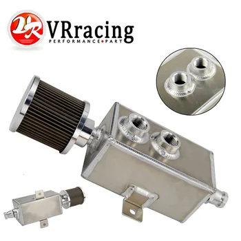 

1L Aluminum oil catch can tank with breather & drain tap 1LT baffled VR9491