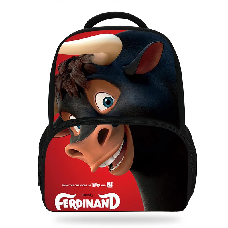

2018 Hot Movie Ferdinand Print Children Backpacks For Teenage Girls School Bags Book bags For Kids Boys