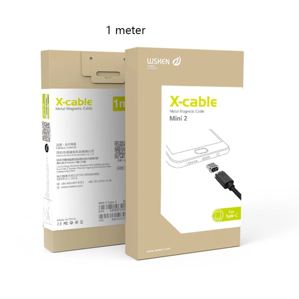 WSKEN Magnetic Charge Cable Micro USB Type c USB C Fast Charging Data for Samsung S9 S8 Huawei xiaomi for iPhone Cable Type-C