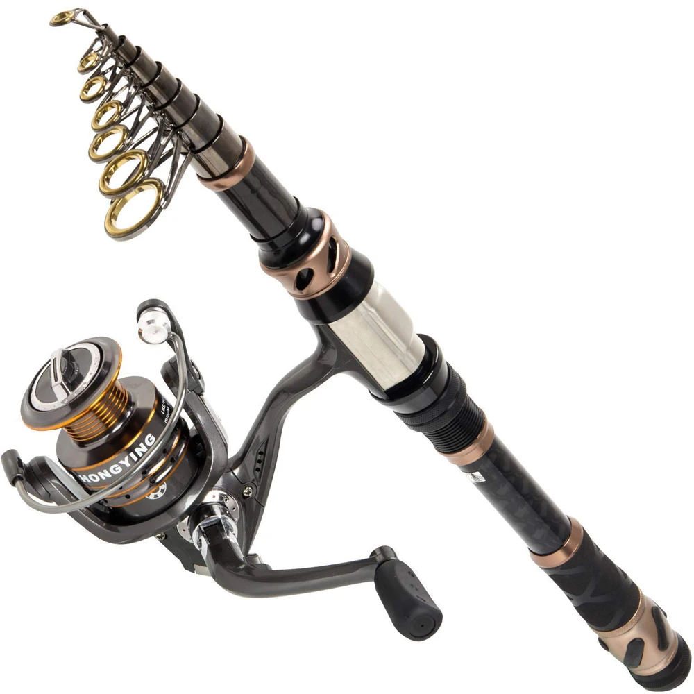 

Fishing Rod and Reel Combos Carbon Fiber Telescopic Fishing Rod with Reel Combo Sea Saltwater Freshwater Kit Fishing Rod Kit