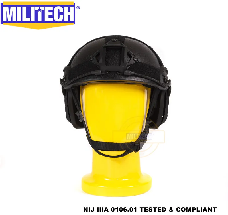 MILITECH черный BK морской с Deluxe NIJ IIIA БЫСТРО Пуленепробиваемый Шлем и козырек Набор