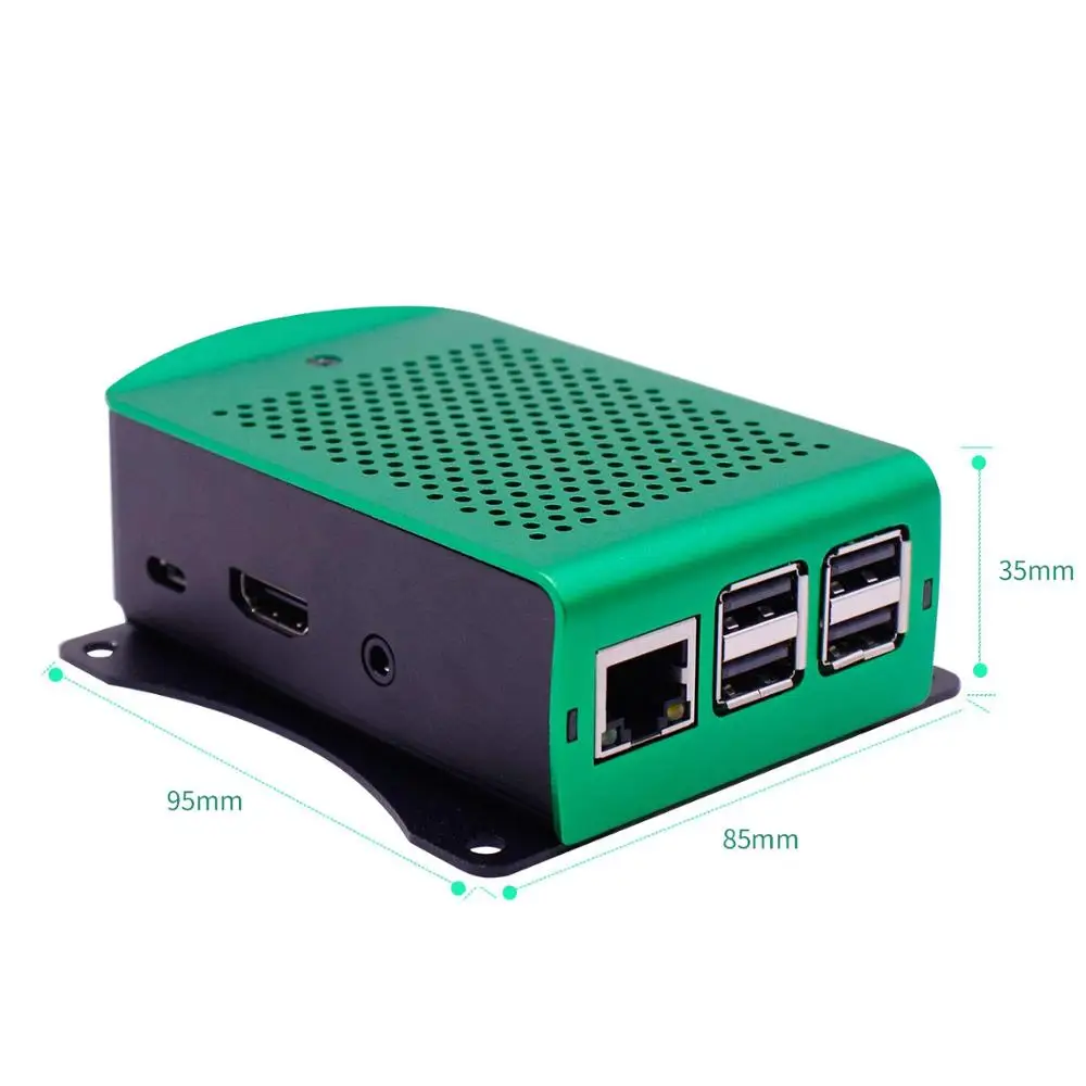 Чехол для Raspberry Pi 3 алюминиевый теплоотвод металлический корпус чехол RPI Model B