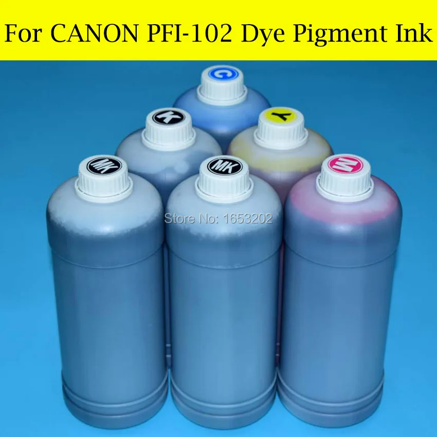 6 литров заправка чернила для канона PFI-102 PFI-104 для Canon iPF650 iPF655 iPF750 iPF755 iPF760 iPF765 iPF765MFP принтер