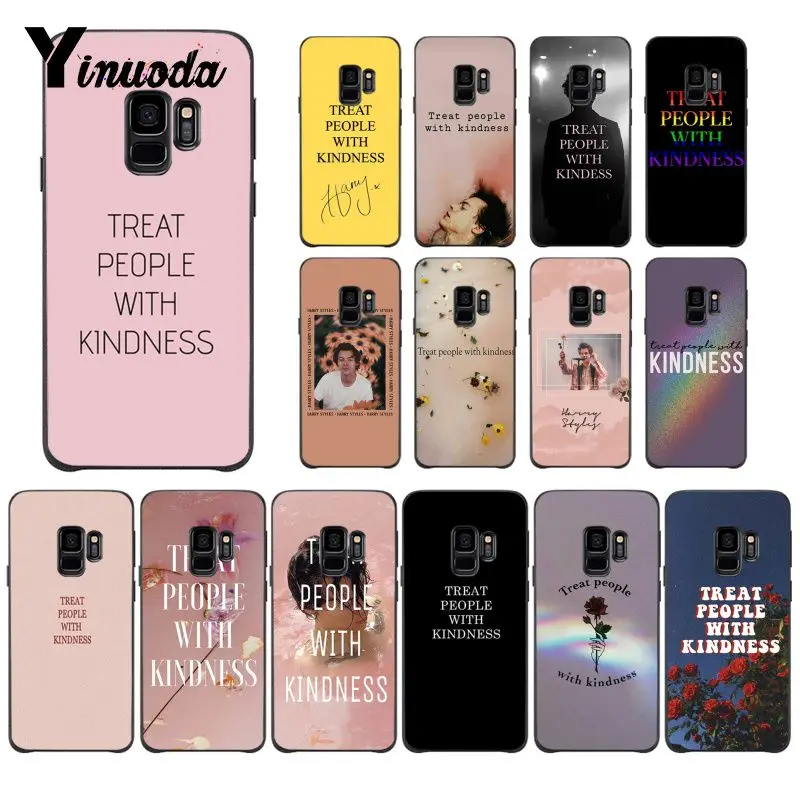 

Yinuoda Harry Styles Treat People With Kindness candy Black Phone Case for Samsung Galaxy S6 S7 edge S6 edge plus S10 S9 Plus