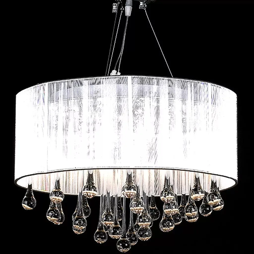 

Chandelier With 85 Crystals White 60345 For Living Room Bedroom Home Modern Chandelie Light Lighting Pendent Lamp