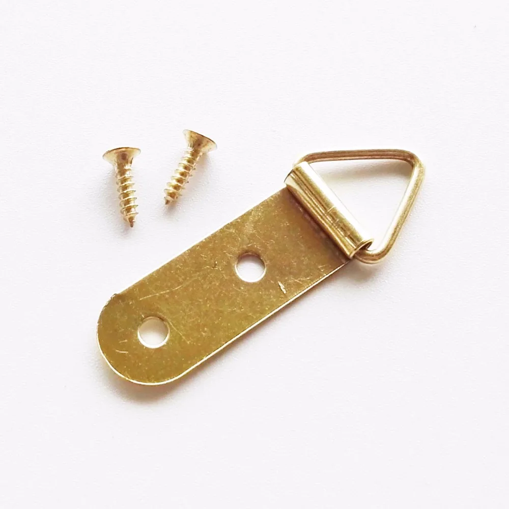 50pcs Golden Triangle D Ring Hanging Picture Frame Painting Mirror