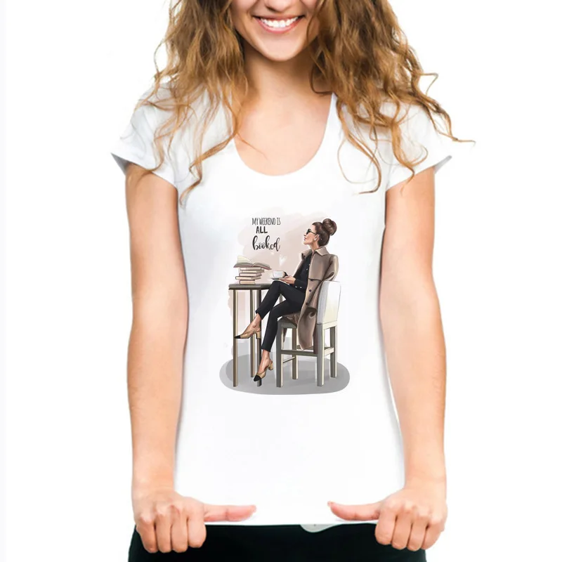 

WVIOCE New Arrival Women T Shirt Cartoon Graphic Printed Funny Female Clothing Summer Short Sleeves Tee Femme Shirt Hipster Tops