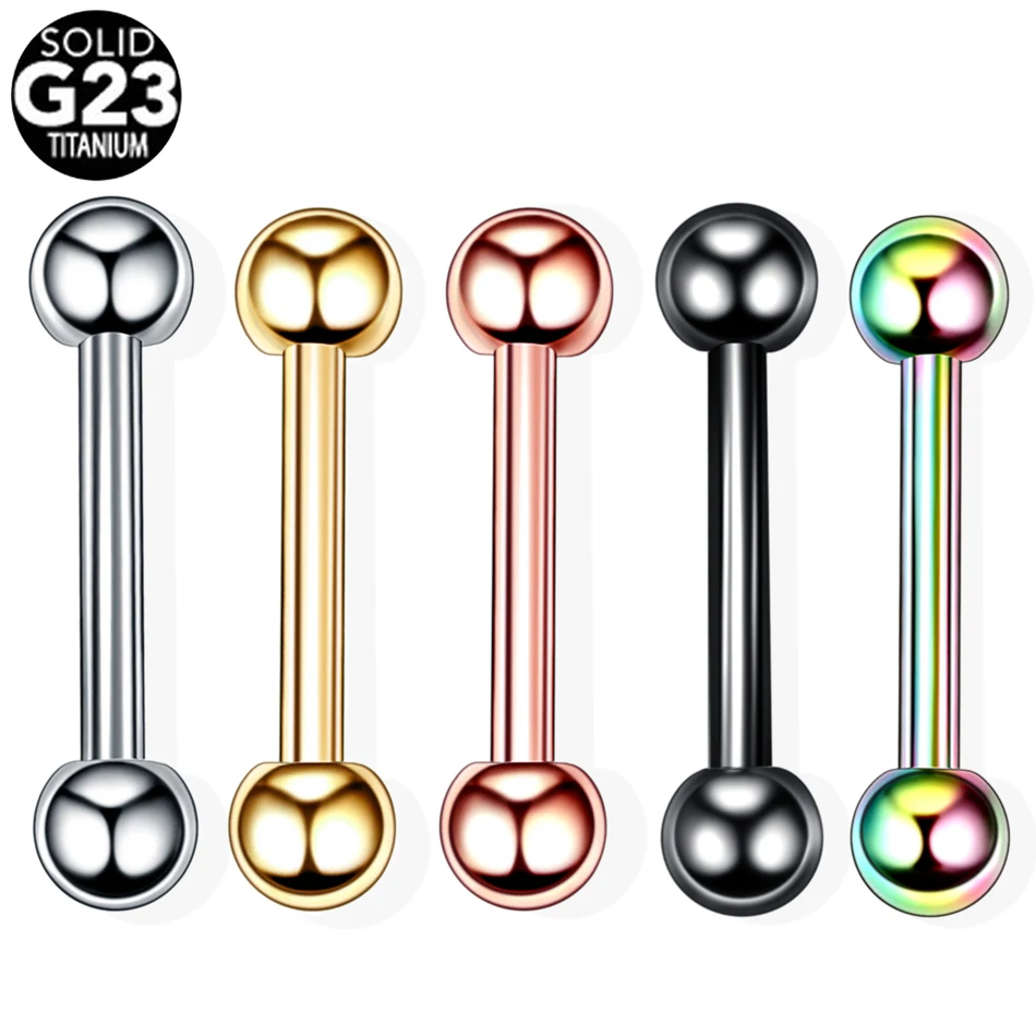 Piercing Jewelry Body Piercing Earrings Ear Piercing Jewelry Ear Studs Metal Jewelry Body Piercing Jewelry Body Jewelry 1PC G23 Titanium Fashion Round Ball Barbell Ear Stud Earrings Tragus Conch Helix Orelha Cartilage Piercing Jewelry 16G