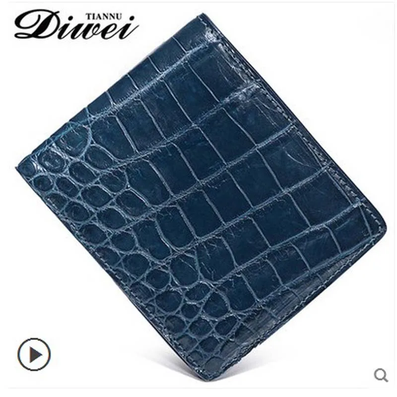 

Diwei crocodile men wallet without splicing belly thin money bag youth fashion multi-function ticket men bag