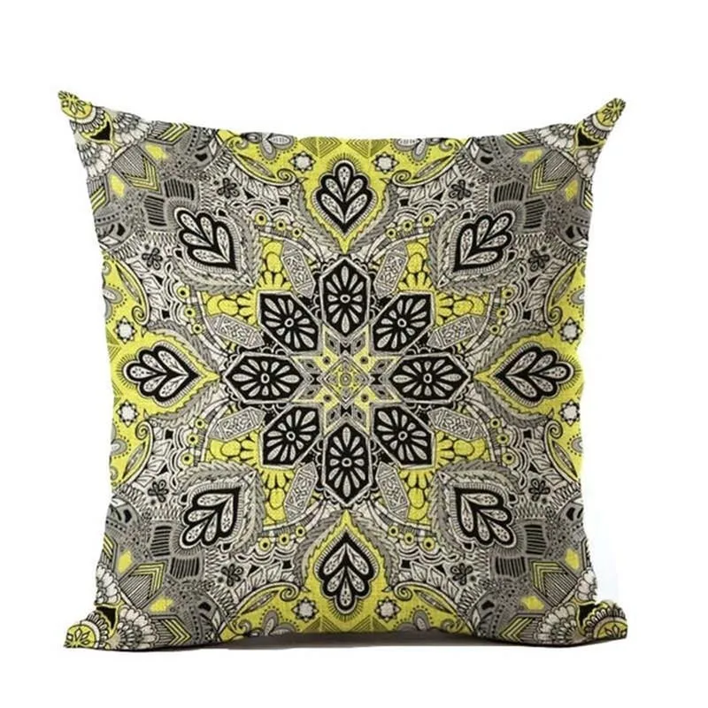 Винтажный чехол для подушки в скандинавском стиле с цветным геометрическим рисунком, Роскошный домашний декоративный чехол для дивана размером 45*45 см - Цвет: 19
