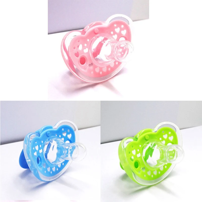 

Infant Baby Pacifier Soother Silicone Dummy Soother Soft Nipple Teether Nipples Storage Box Baby Feeding for 3 Colors