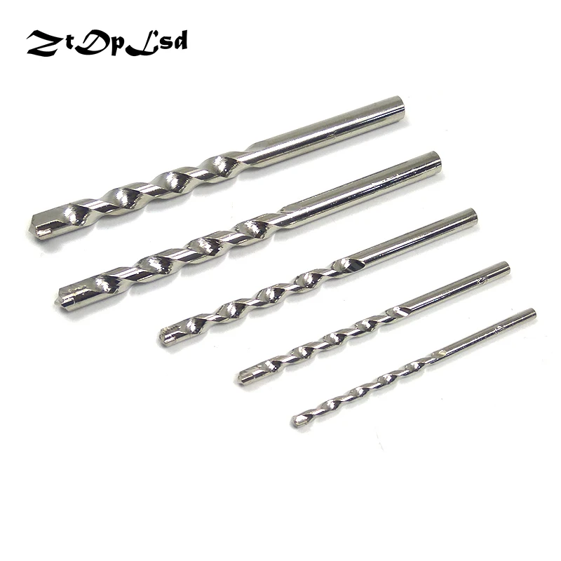 ZtDpLsd 5 Pcs Hard Alloy Round Shank Cement Drill Bit Tool Nickel-plating diameter 4mm 5mm 6mm 8mm 10mm For Wall Concrete Marble |