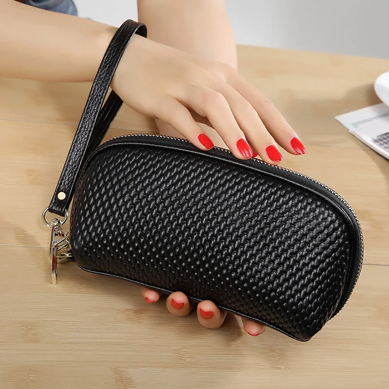 Wmnuo Purses Women Small Day Clutches Dot Genuine Cow Leather Mini Lady Shell Bag Wallets Phone Banquet Package High Quality |