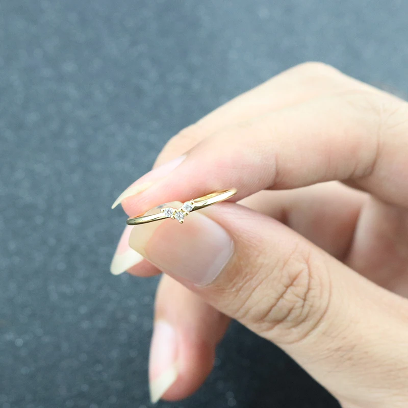 

Tisonliz Simple Dainty Crystal Heart Rings Wedding Rings For Women Engagement Rings Rhinestone Bague Femme Fashion Jewelry Girls