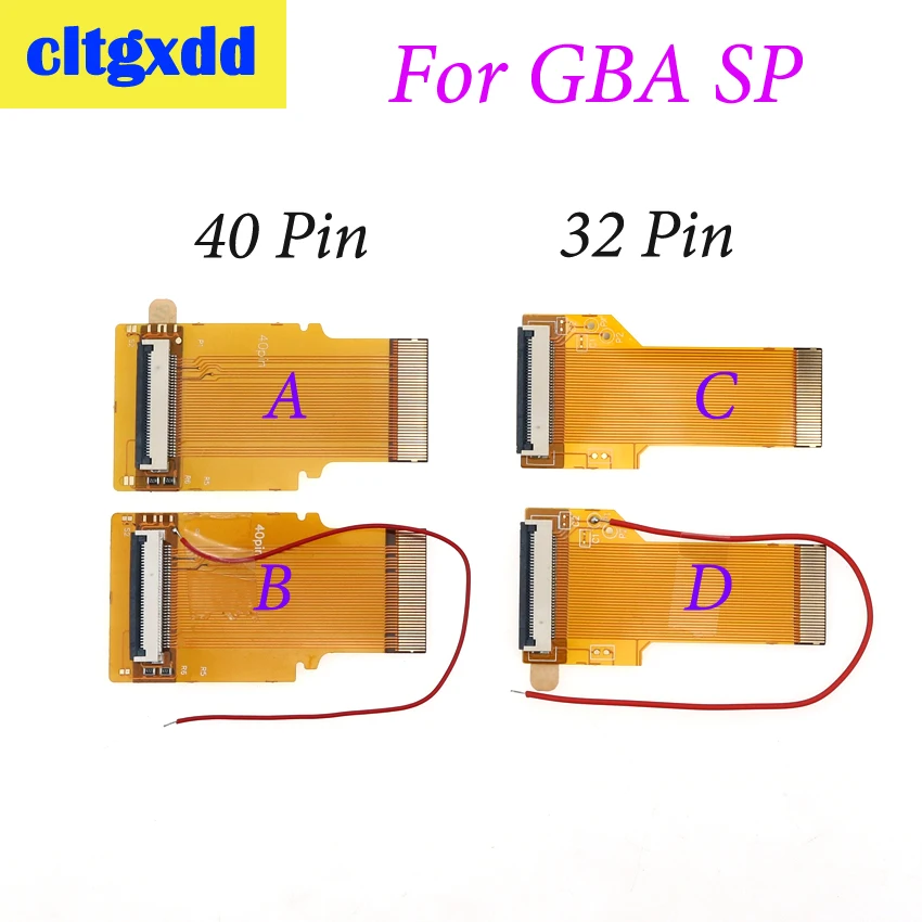 

cltgxdd For Nintendo GameBoy Advance LCD Screen For GBA SP AGS 101 DIY Backlit LCD Ribbon Cable 40pin 32pin