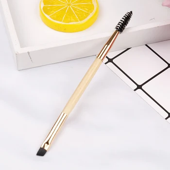 

Professional Makeup EyeBrow Eyelash Brushes Bamboo Handle Double Eyebrow Brush Cosmetics Concealer Tools