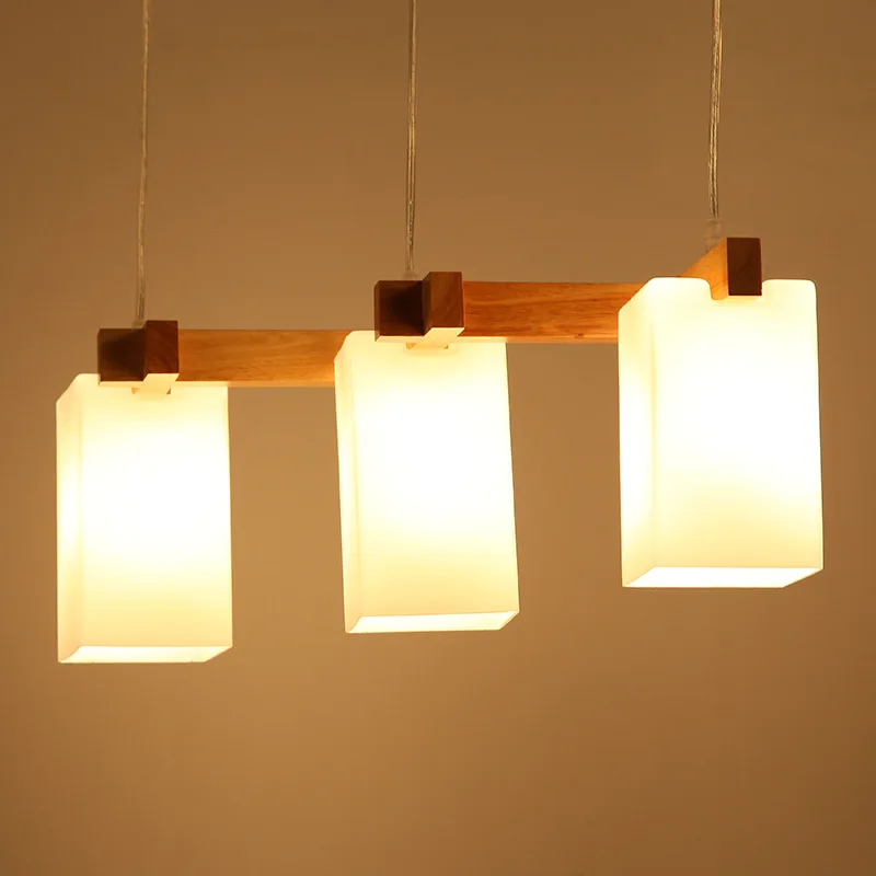

EuSolis 110 220v Madera Wood Lamp Pendant Lights Lighting Modern Kitchen Pendant Lights Lampen Lampara Lampshade Lustres Luz 52