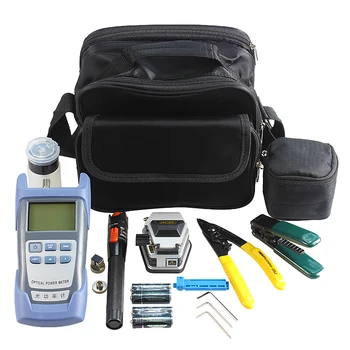 

07 types Fiber Optic fusion splicer Tool Kit with SKL-60C Fiber Cleaver Optical Power Meter 10km visual fault locator