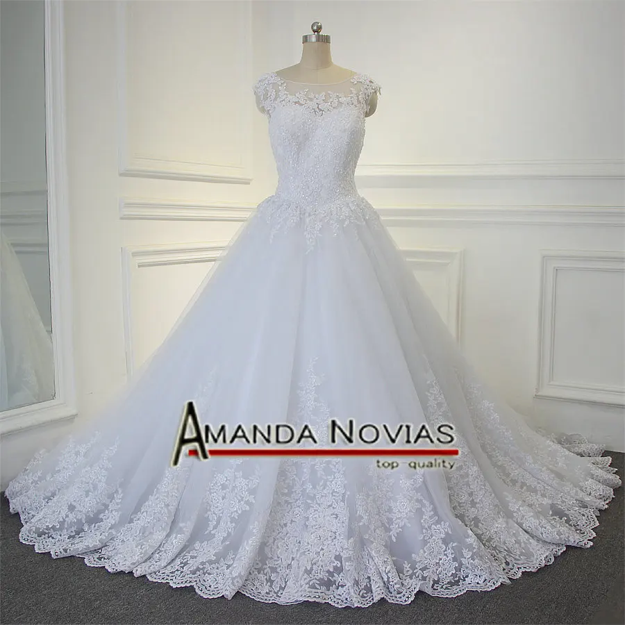 Прозрачное свадебное платье с рукавом крылышком и шлейфом 2019|amanda novias wedding dress|see