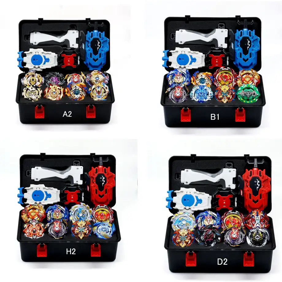 4 beyblade set with handle launcher