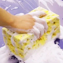 Buy New Fashion Hot Sale Mini Yellow Car Auto Washing Cleaning Sponge Block CLSK Free Shipping