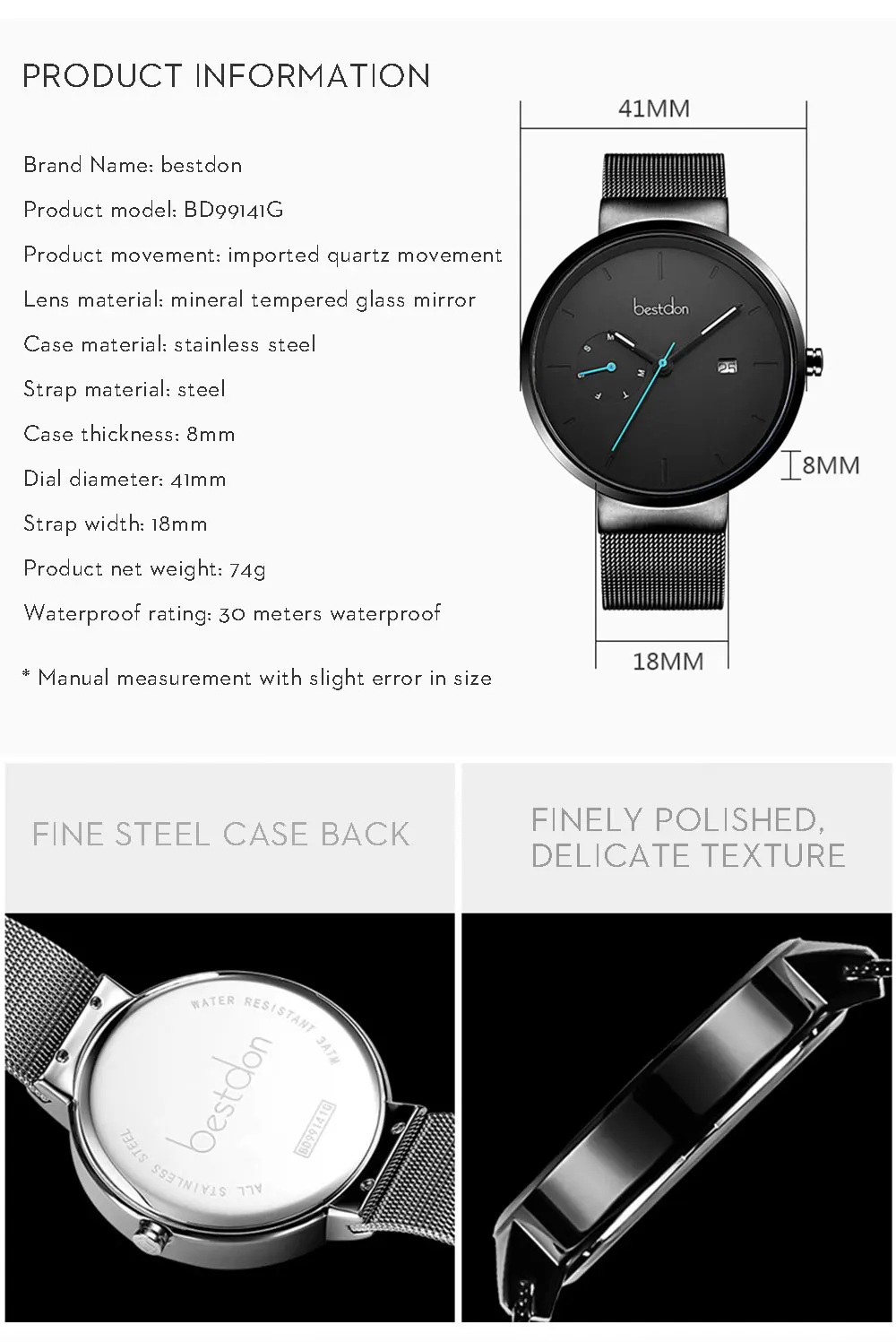 Bestdon простые мужские часы водонепроницаемые светящиеся кварцевые часы Известный Дизайнер роскошный бренд подарки для бойфренда Тикток горячая распродажа