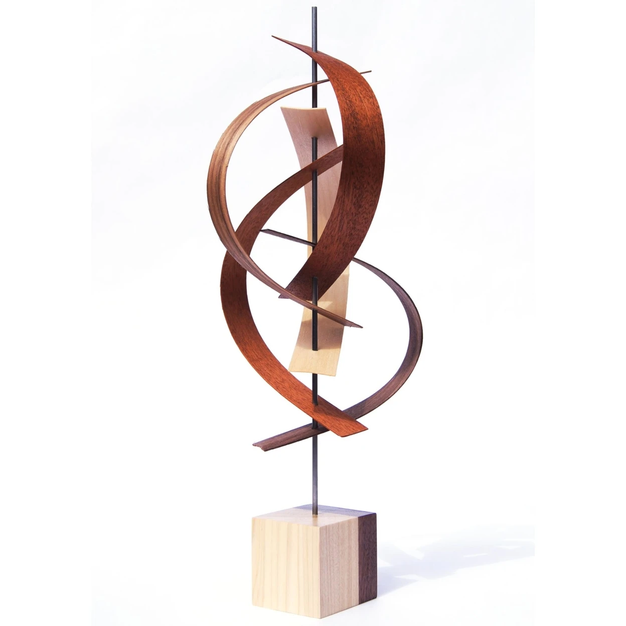 Sails by Jeff Linenkugel - Modern Wood Sculpture on Natural Wood