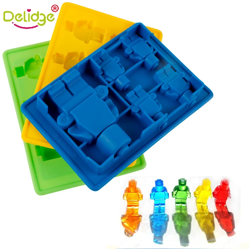 

Delidge 1pc Robot Cake Mold Ice Cream Mold Food Grade Silicone 3d Chocolate Pudding Mold Kitchen Tools Accessories