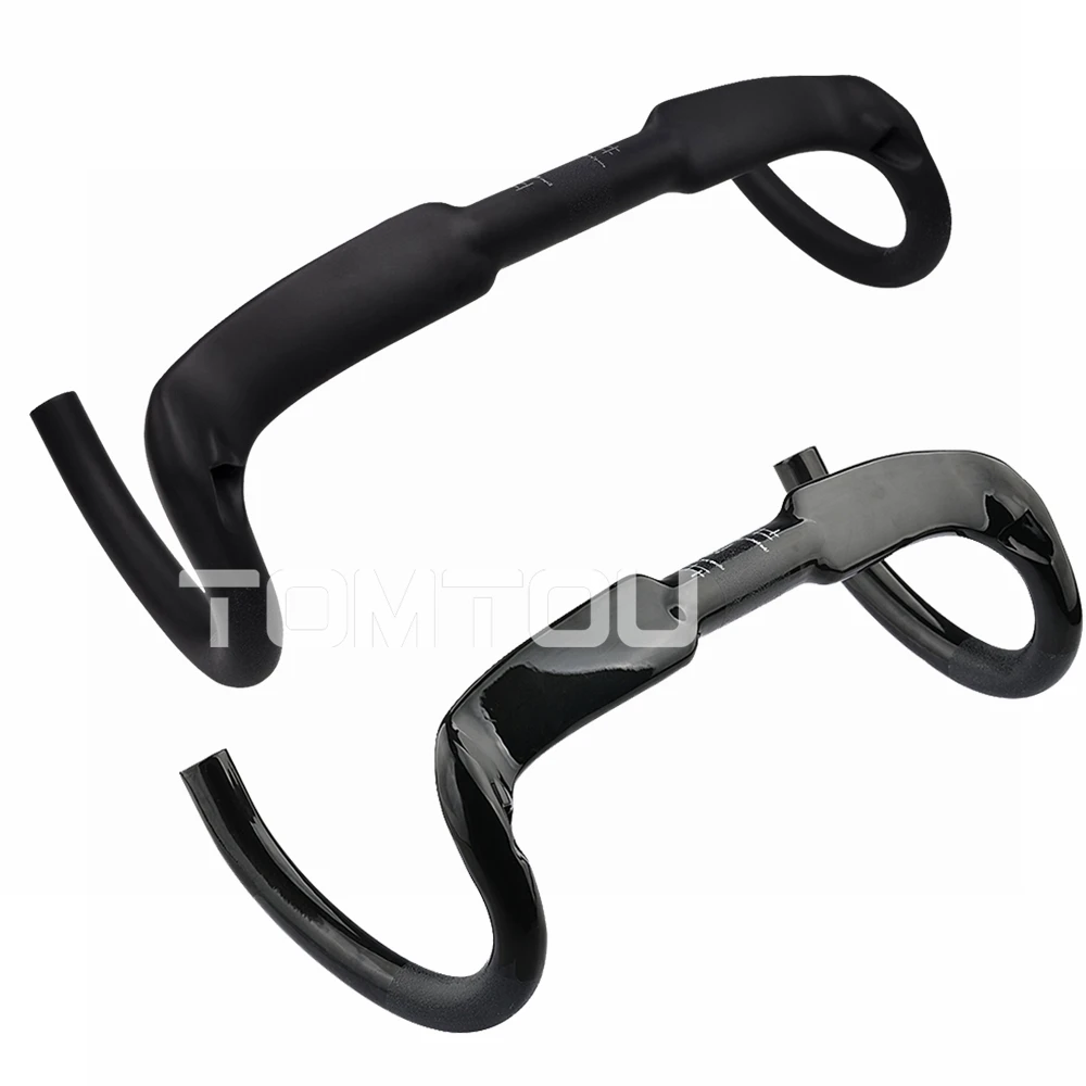 Full UD Carbon Bicycle Handlebars Stem Diameter 31.8 mm For Road Bike