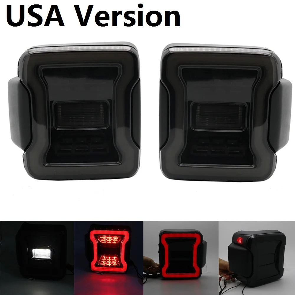 New USAEuropean version led tail lamp For Jeep Wrangler JL 2018 2019 car tail light series Rear Lamps brake reverse light (16)