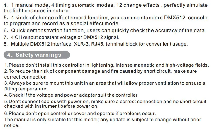 BC-322-6A таймер светодиодный диммер контроллер аквариума для светодиодный полосы света; DMX 512 вход программируемый ЖК-дисплей Встроенные часы