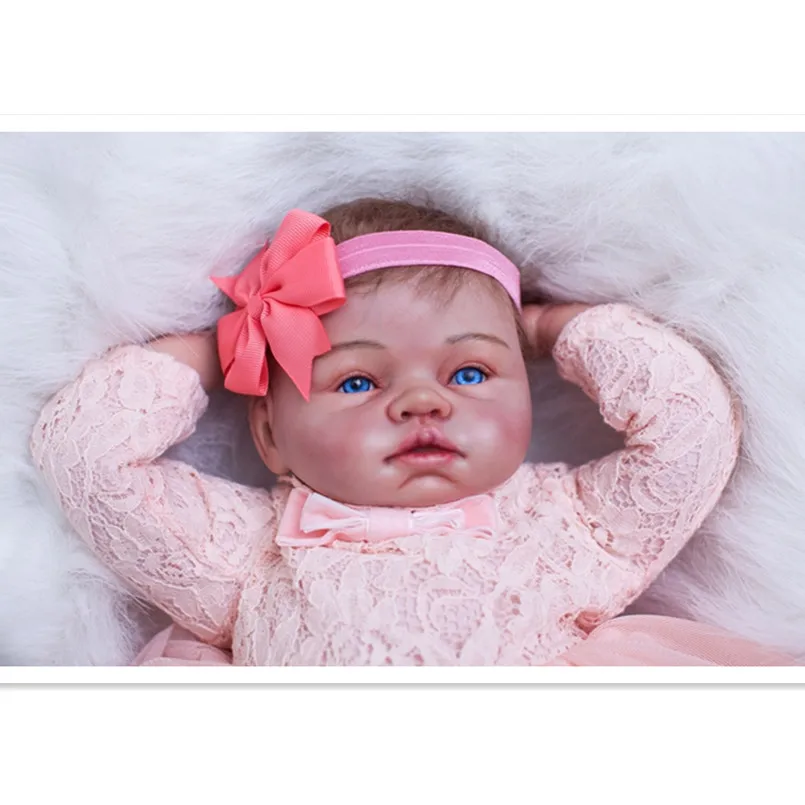 22'' Handmade Reborn Baby Doll Cute Smile Girl Soft ...