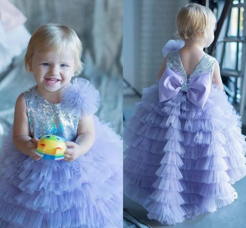tiered tulle flower girl dress