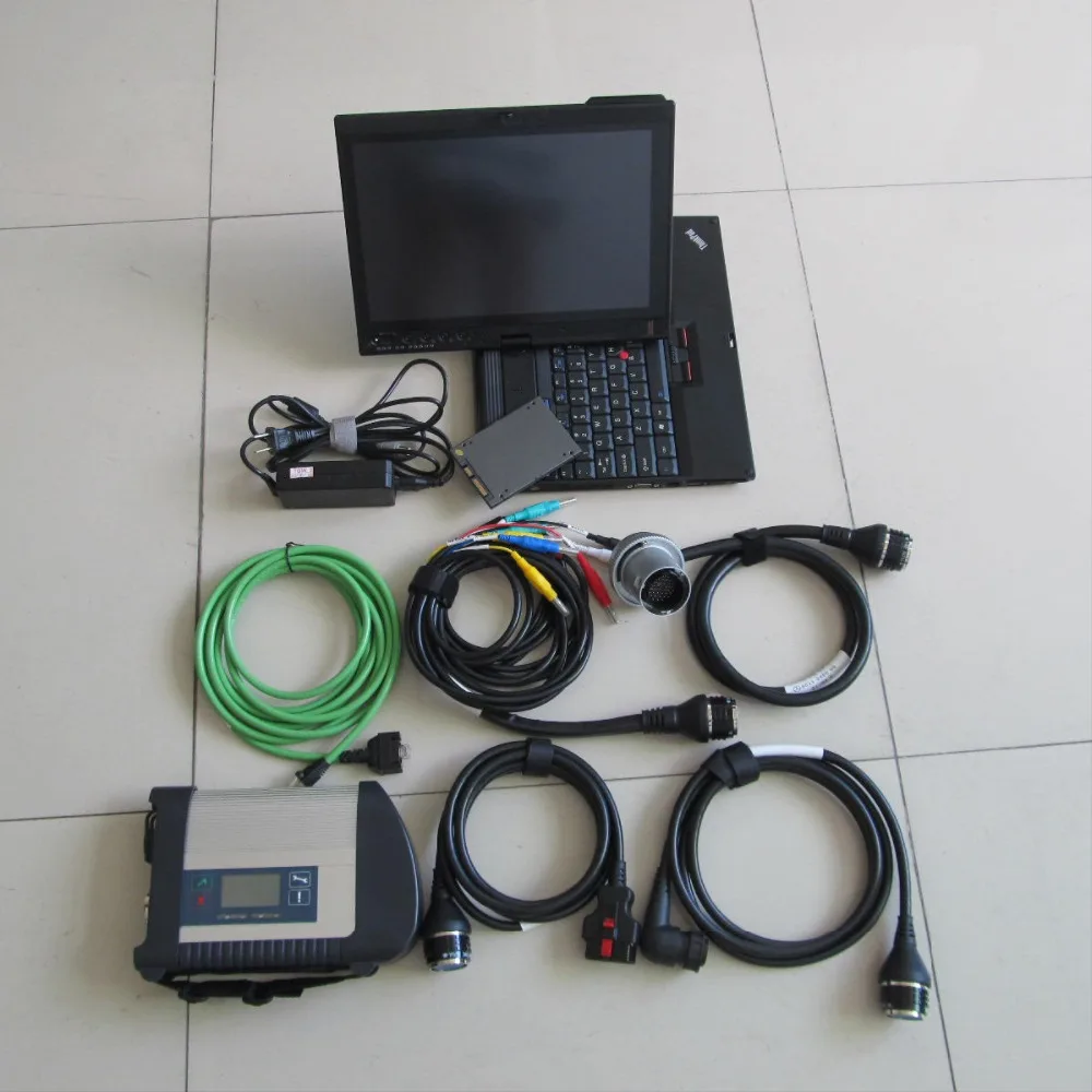  2019 neueste mb stern-diagnose-tool sd c4 verbinden mit schnelle geschwindigkeit ssd in x200t 20190