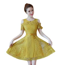 Летний кружевной Детский костюм с открытыми плечами; платья для больших детей; вечерние и свадебные платья для подростков; Vestidos; элегантное платье с поясом для девочек; От 10 до 20 лет