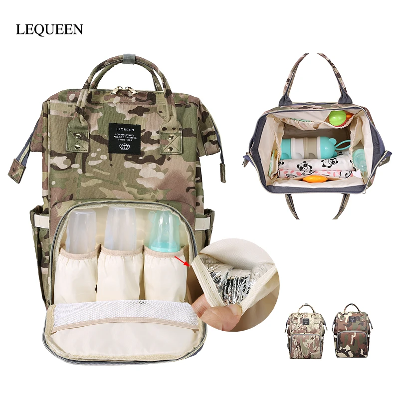 lequeen camo diaper bag