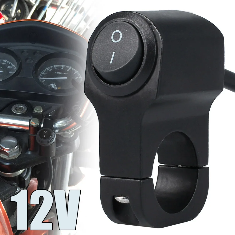

Mayitr 1PC Motorcycle Handlebar On/Off Switch Fog Spot Light Headlight Waterproof Switch For 12V Battery Motorbike Scooter