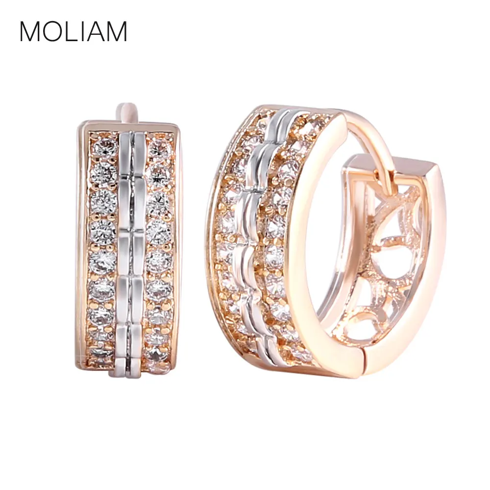 

Fashion jewellery 18k gold platinum plated huggie earing white hoop earings design wedding earring wholesale free shipping E151c