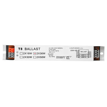 

1PCS 2X36W Wide Voltage Electronic Ballast For T8 Fluorescent Light Lamp AC220-240V