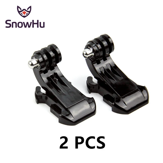 SnowHu J-Hook Buckle Surface Mount For Gopro Accessories 2PCS For Gopro Hero 10 9 8 7 6 5 for Yi 4K SJCAM Action Camera GP20 GP20