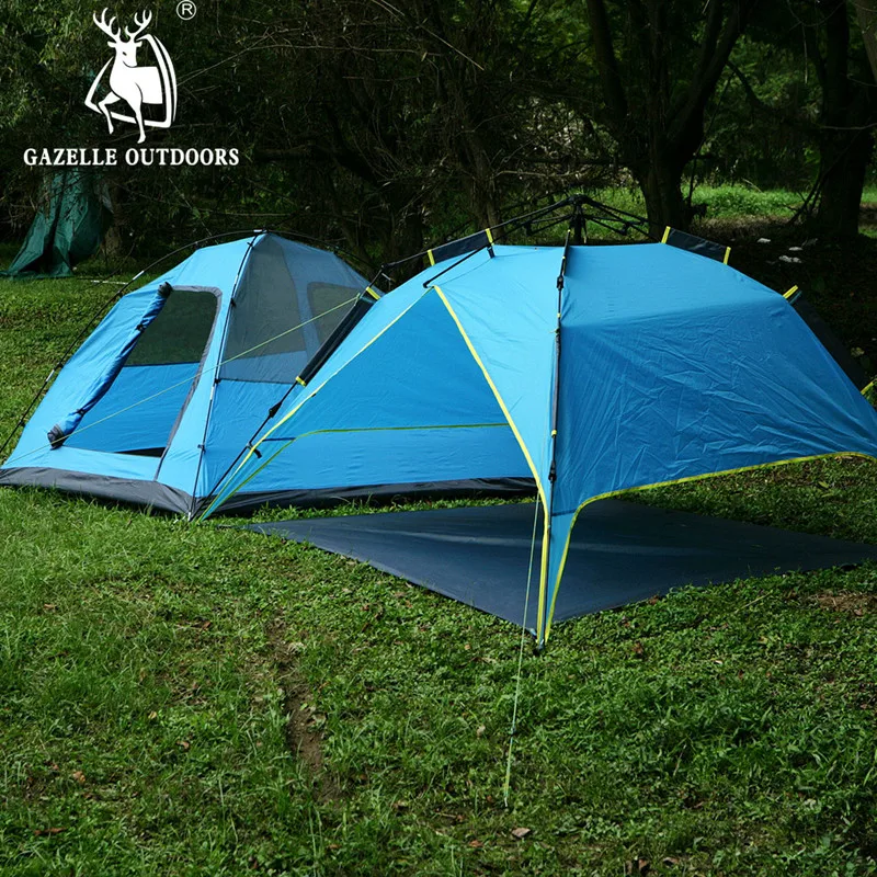 Hydraulic automatic tent outdoor camping supplies 3-4 people double rainproof camping tent Hydraulic automatic tent outdoor camping supplies 3-4 people double rainproof camping tent