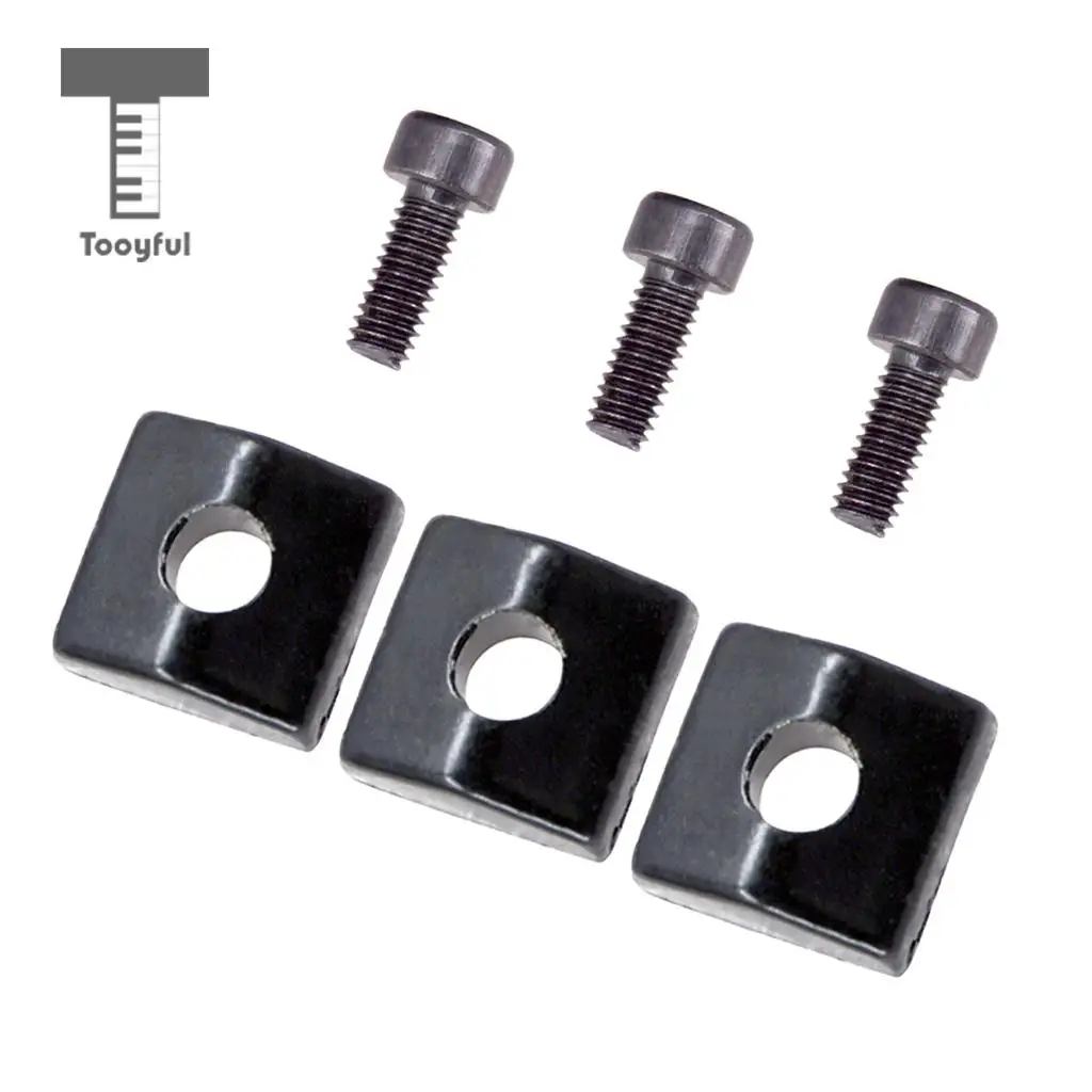 Tooyful 3pcs Guitar Locking Nut Clamp&Screws for Tremolo Bridge Parts