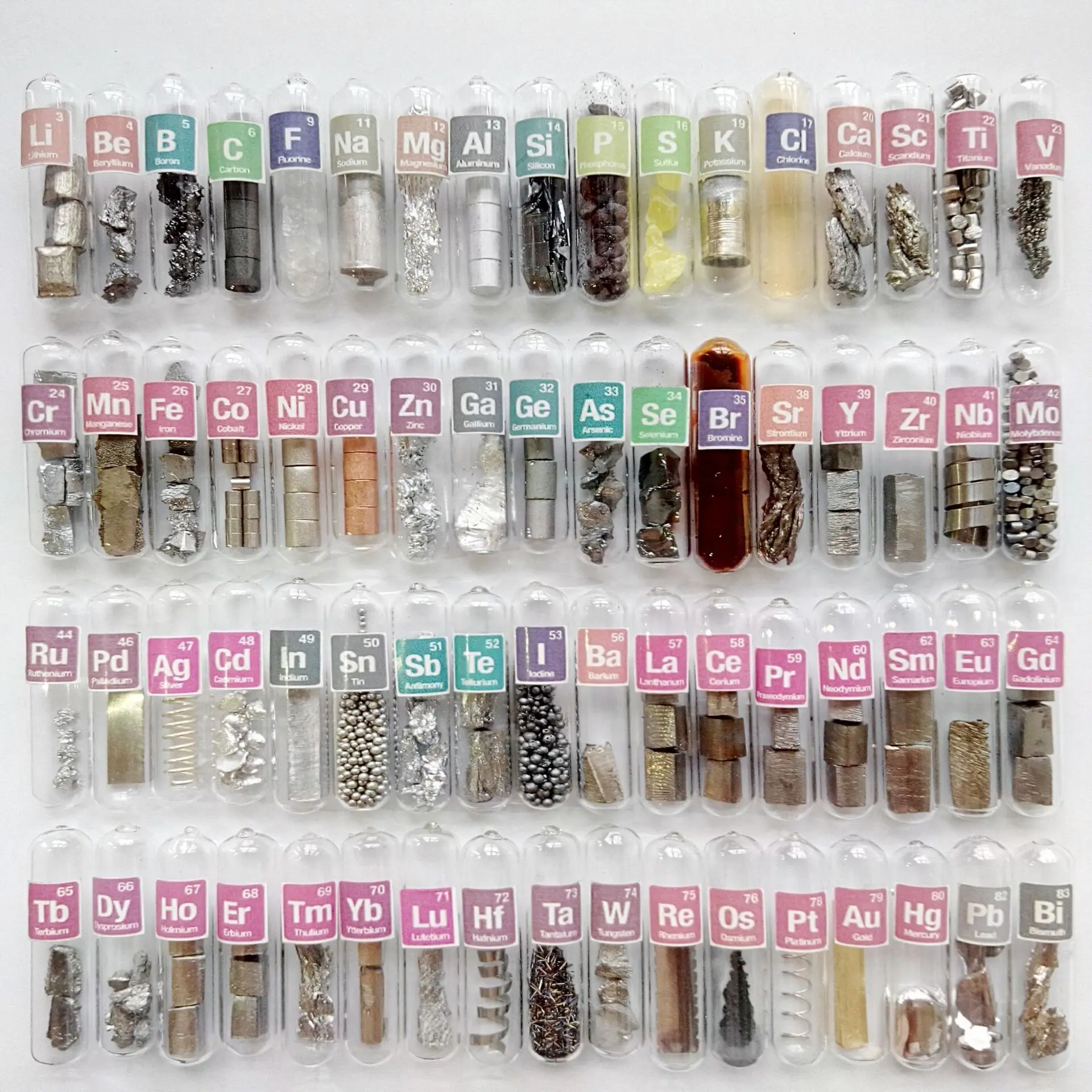 US $550.00 Glass seal element set Mini type 68 kinds metals