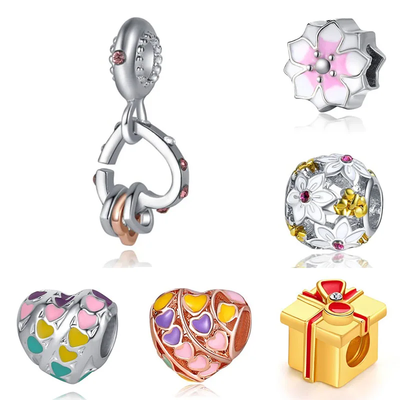 

charms plata de ley plata de ley 925 original bracelet jewelry making valentine's day mary poppins bijoux wooden beads