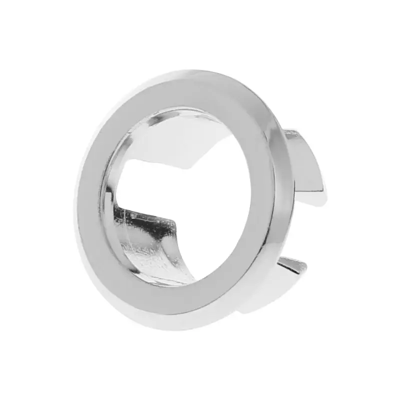 Bathroom Basin Sink Overflow Ring Six-foot Round Insert Chrome Hole Cover Cap  