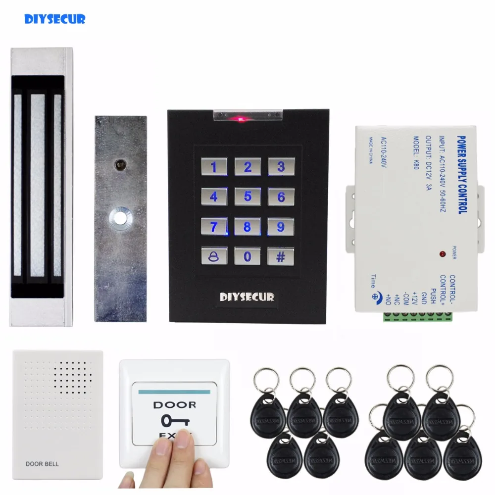 DIYSECUR 180kg Lock Door Lock 125KHz RFID Password Keypad