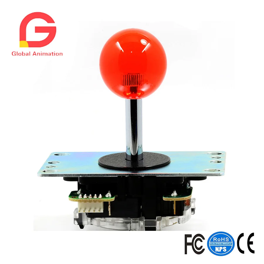 

Sanwa Original Japan Arcade Joystick JLF-TP-8YT-SK Translucent Clear RED Ball