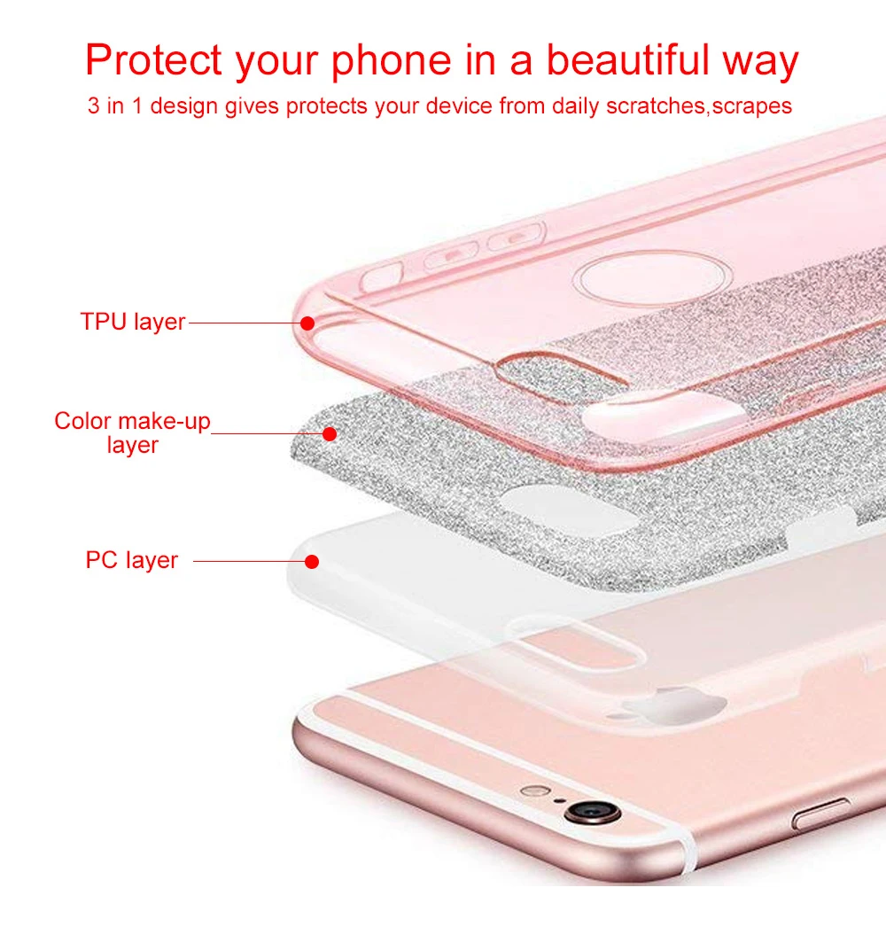 Portefeuille For iPhone XS Max Case Glitter Luxury Cute Silicone Shockproof Cover Case For iPhone XR X 8 Plus 7 6 6S 8plus 7plus Coque Accessories (8)
