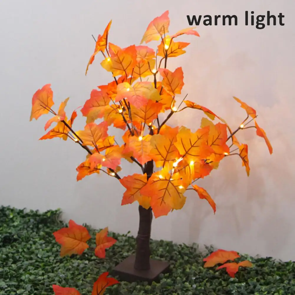 3W 48 LED Battery Operated Maple Leaf Tree Light Maple Lamp Holiday Lighting for Christmas Halloween Thanksgiving Decoration 3W 48 LED Battery Operated Maple Leaf Tree Light Maple Lamp Holiday Lighting for Christmas Halloween Thanksgiving Decoration