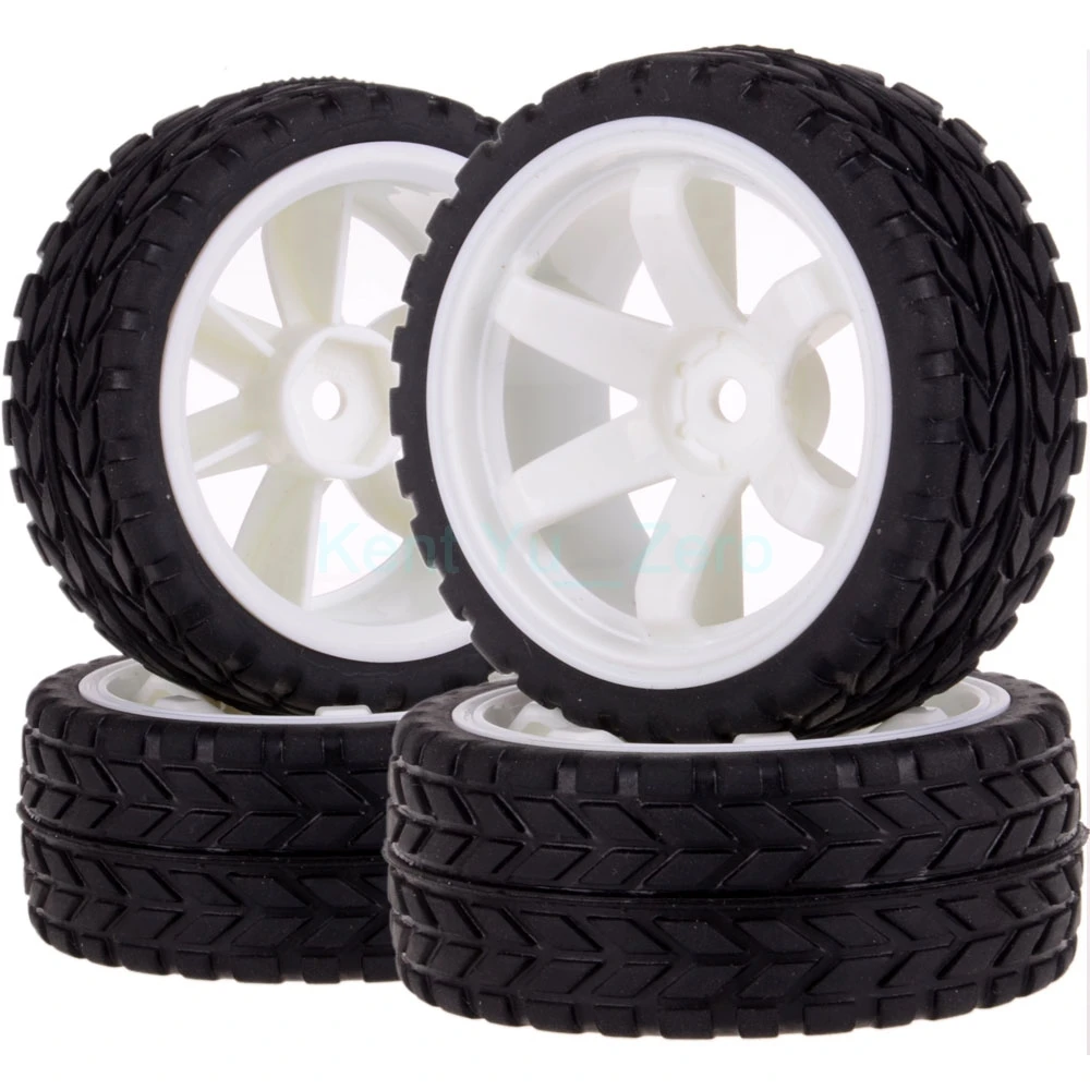 702-6017 4PCS 12MM Hub HPI Redcat HSP Plastic Wheel Rim &amp Grip Rubber Tyre Tires For RC 1:10 Car On Road | Игрушки и хобби